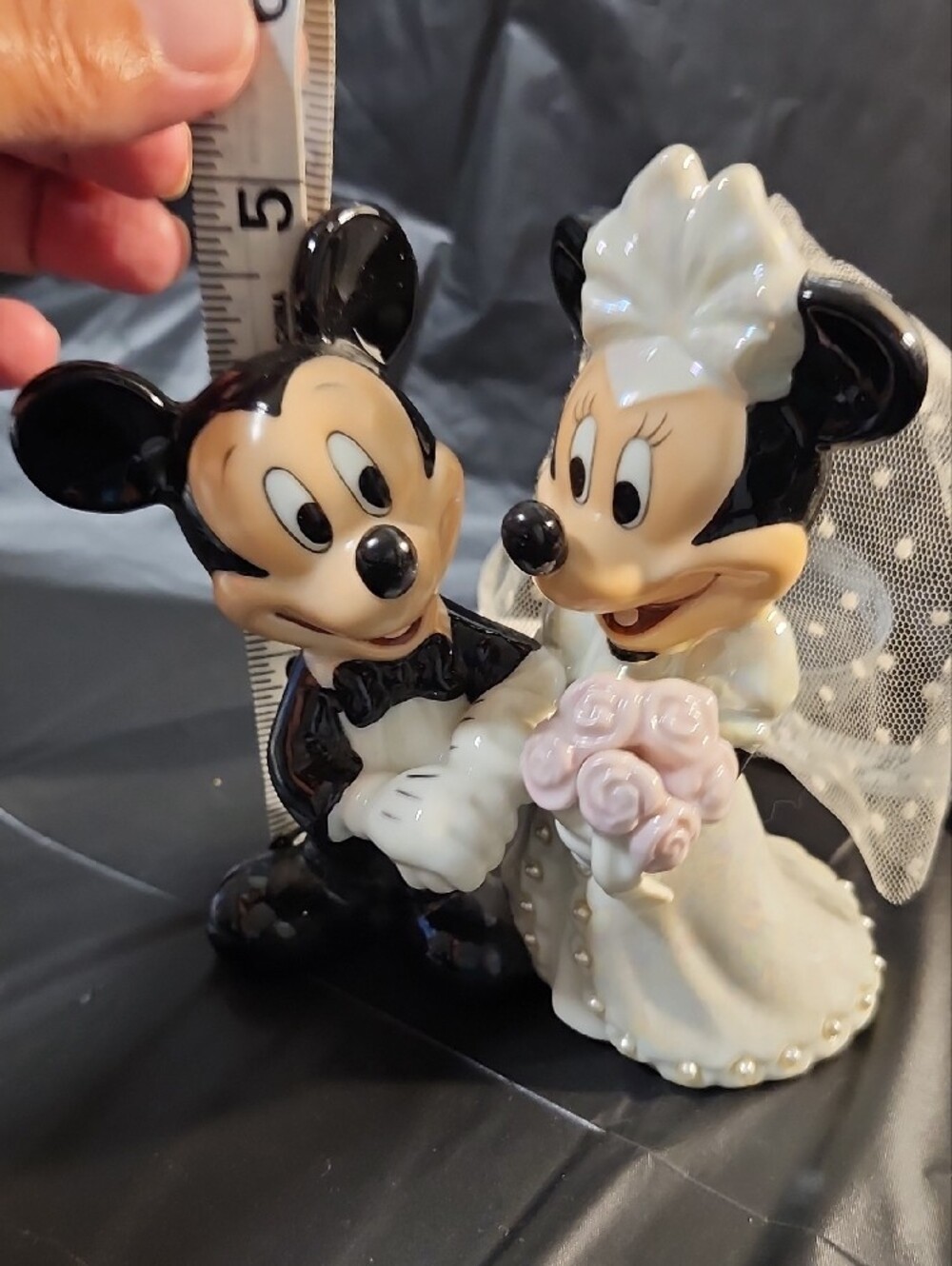 Disney Mickey & Minnie Wedding Cake Topper - White & Black - Picture 2 of 2